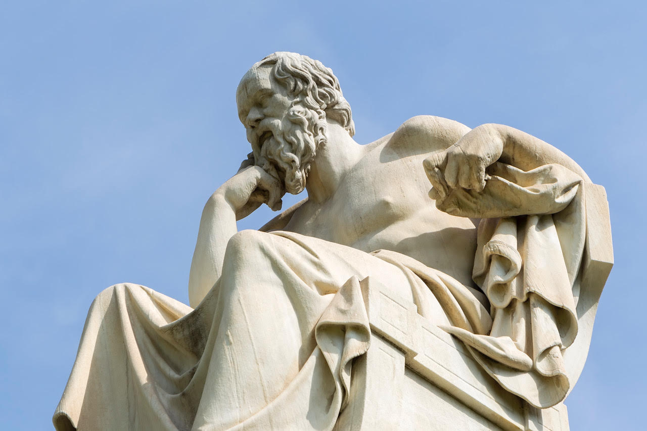 statue of Socrates from the Academy of Athens,Greece