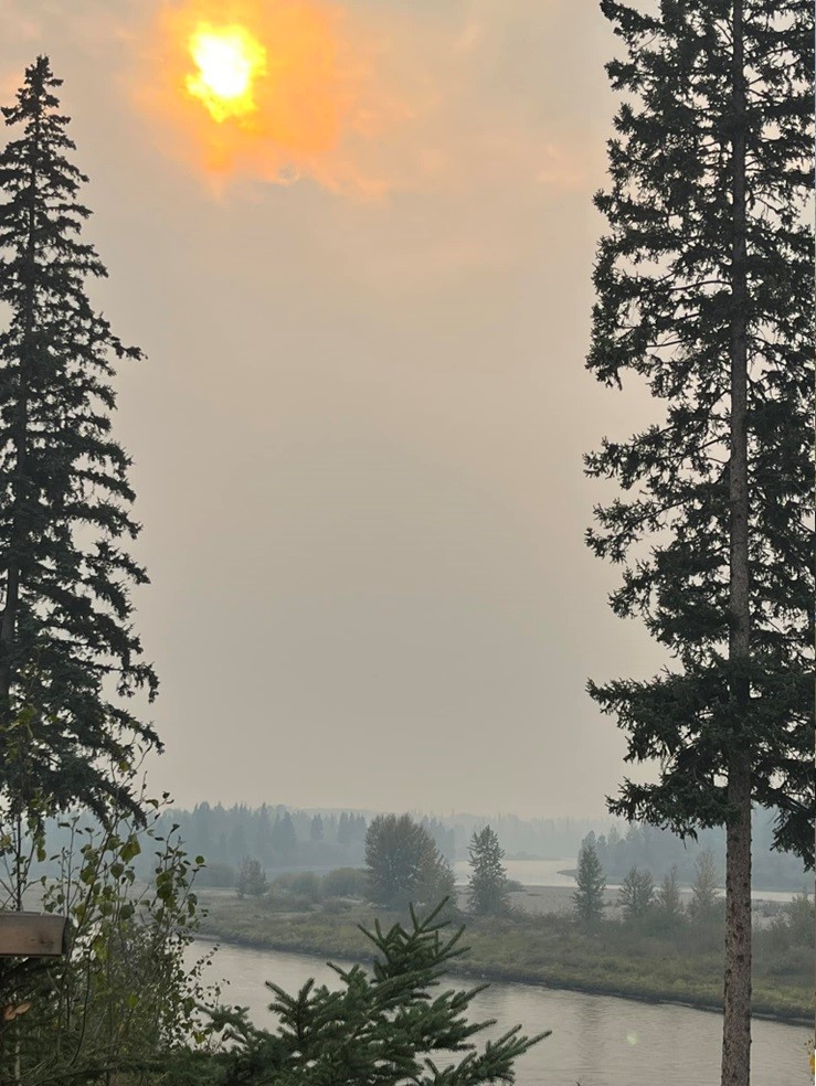 Smoke and orange sky  - Salmon Arm