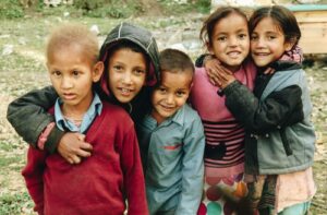 Children in a refugee camp for blog by Arden Henley about not having a home