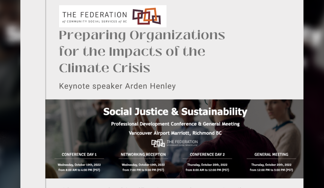 Preparing Organizations for the Impacts of the Climate Crisis