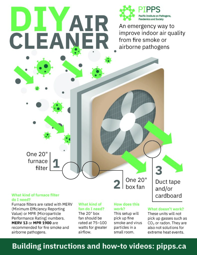 DIY air cleaner infographic by PIPPS