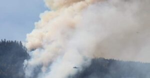 image of wildfire smoke blowin' in the hot wind