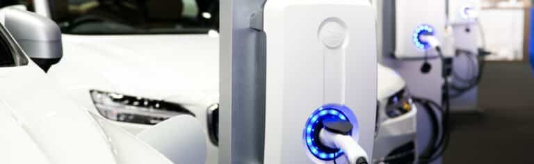 electric vehicle chargers symbolic of guest speaker EV advocate John Stonier