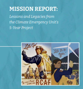 Climate Emergency Unit (CEU) Lesson's and Legacies Final Report cover