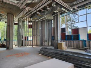 incomplete interior of Arbutus Neighbourhood House  location of the pop up GTEC Climate Response Centre